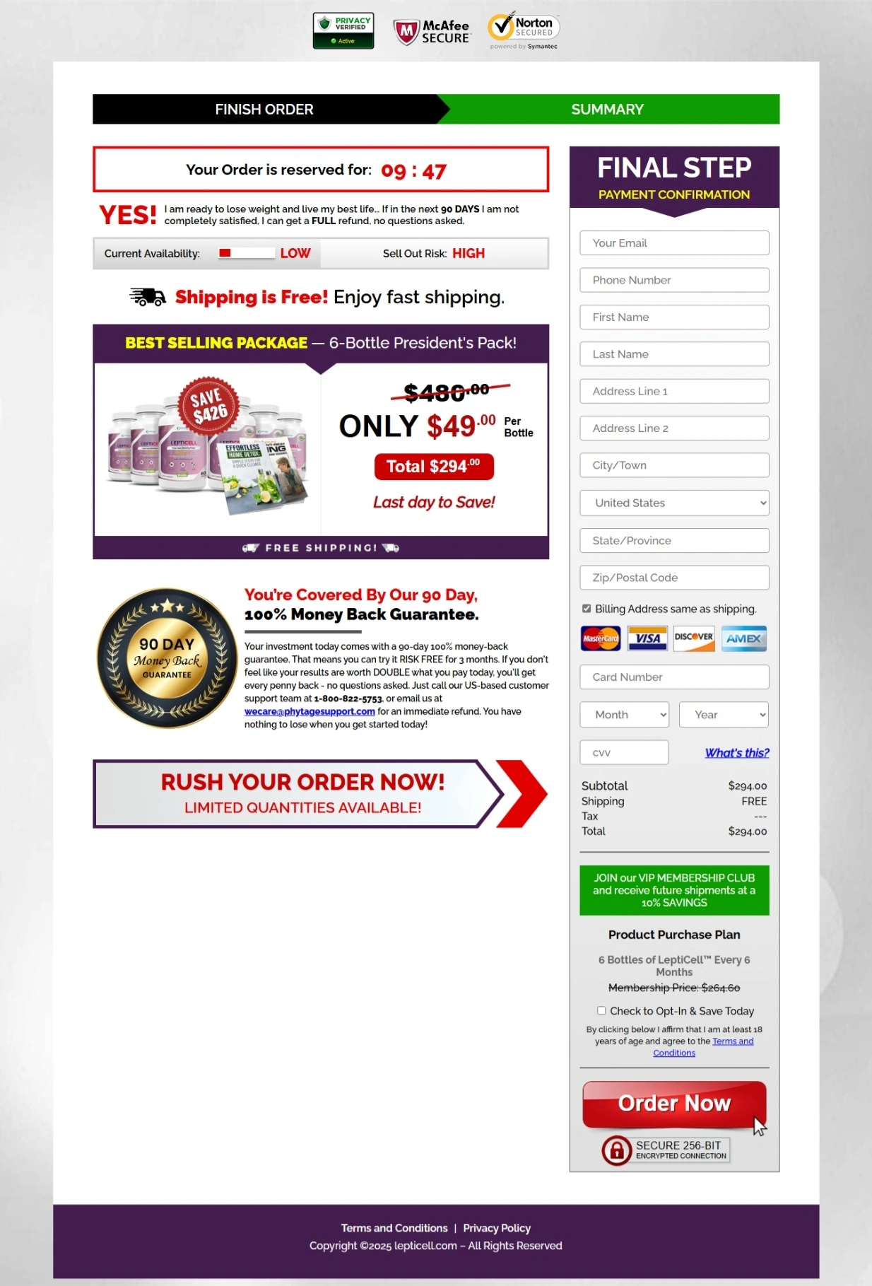 Secure Checkout Form